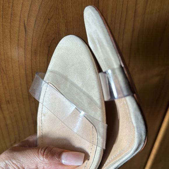 $130‎ Schutz Ariella Clear / Beige Sandal In Oyster ( 7 ) - Picture 6 of 6